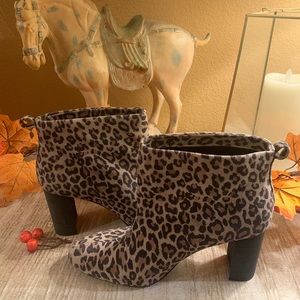 Charles by Charles David Faux leather Bally Leopard Print Booties